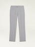 Mélange fabric stovepipe trousers image number 4