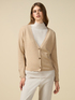 Cashmere blend cardigan with square buttons image number 0