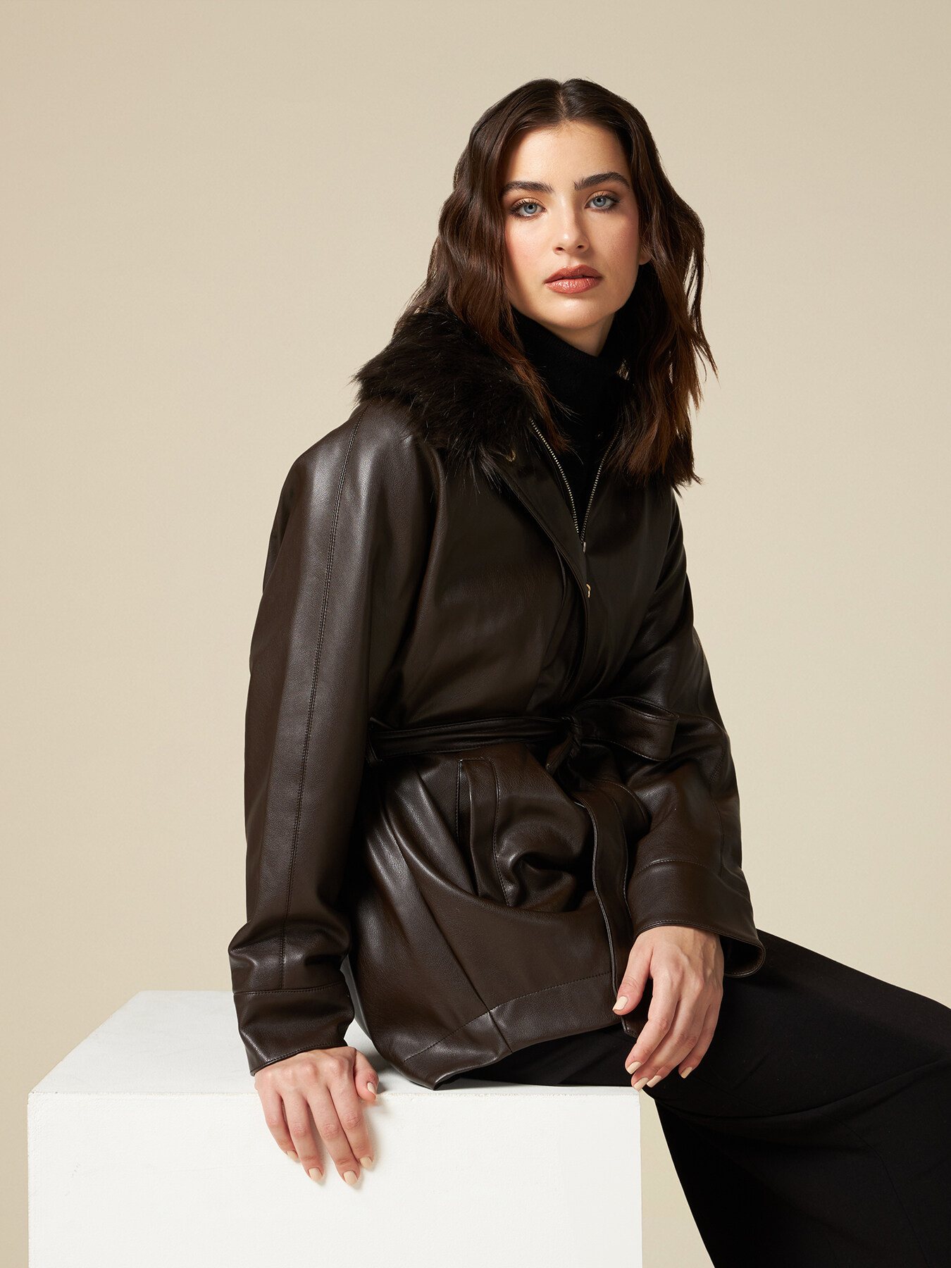 Parka in Leder-Optik image number 3