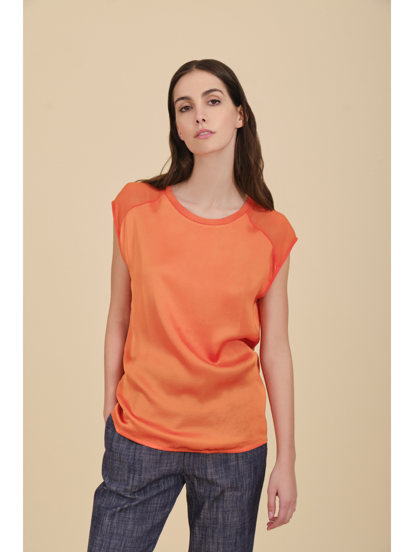 Top en satin de viscose image number 1