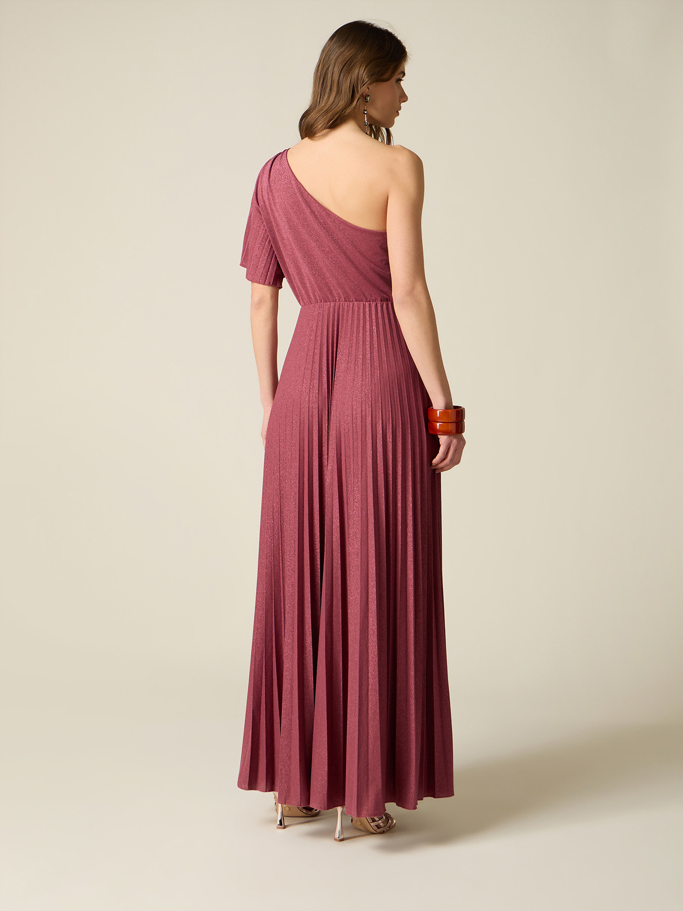 Vestito lurex monospalla image number 1