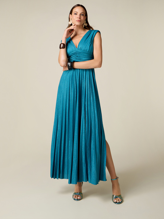Long lurex jersey dress