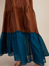 Vestido block color de muselina image number 1