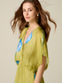 Langes Kleid aus Seidenmischung mit Muster image number 2
