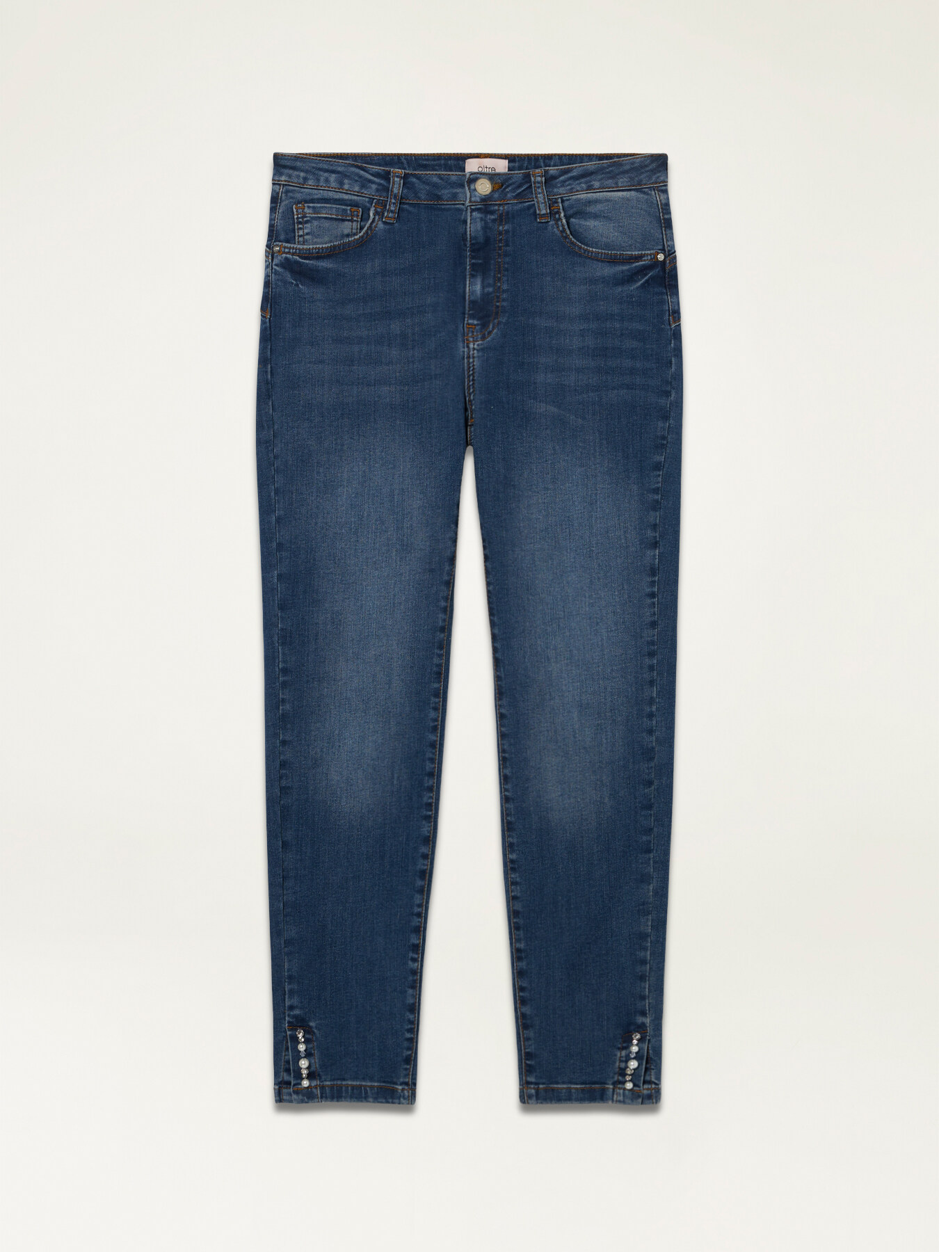 Vaqueros skinny eco-friendly con bordado joya image number 4