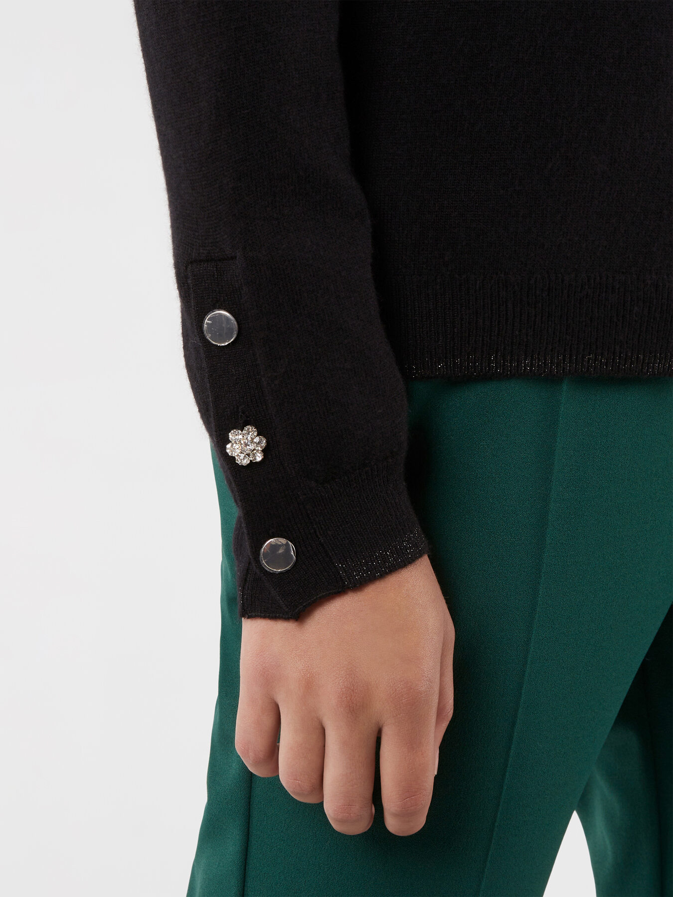 Cashmere blend cardigan with jewel buttons image number 2