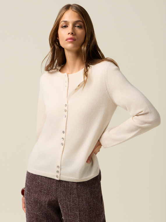 Cardigan in puro cashmere