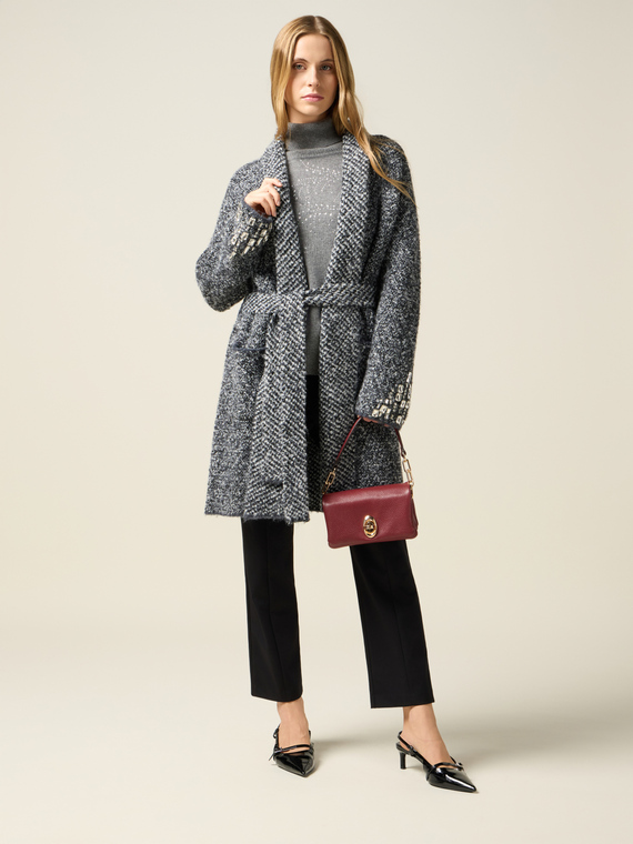 Strickjacke mit G&uuml;rtel