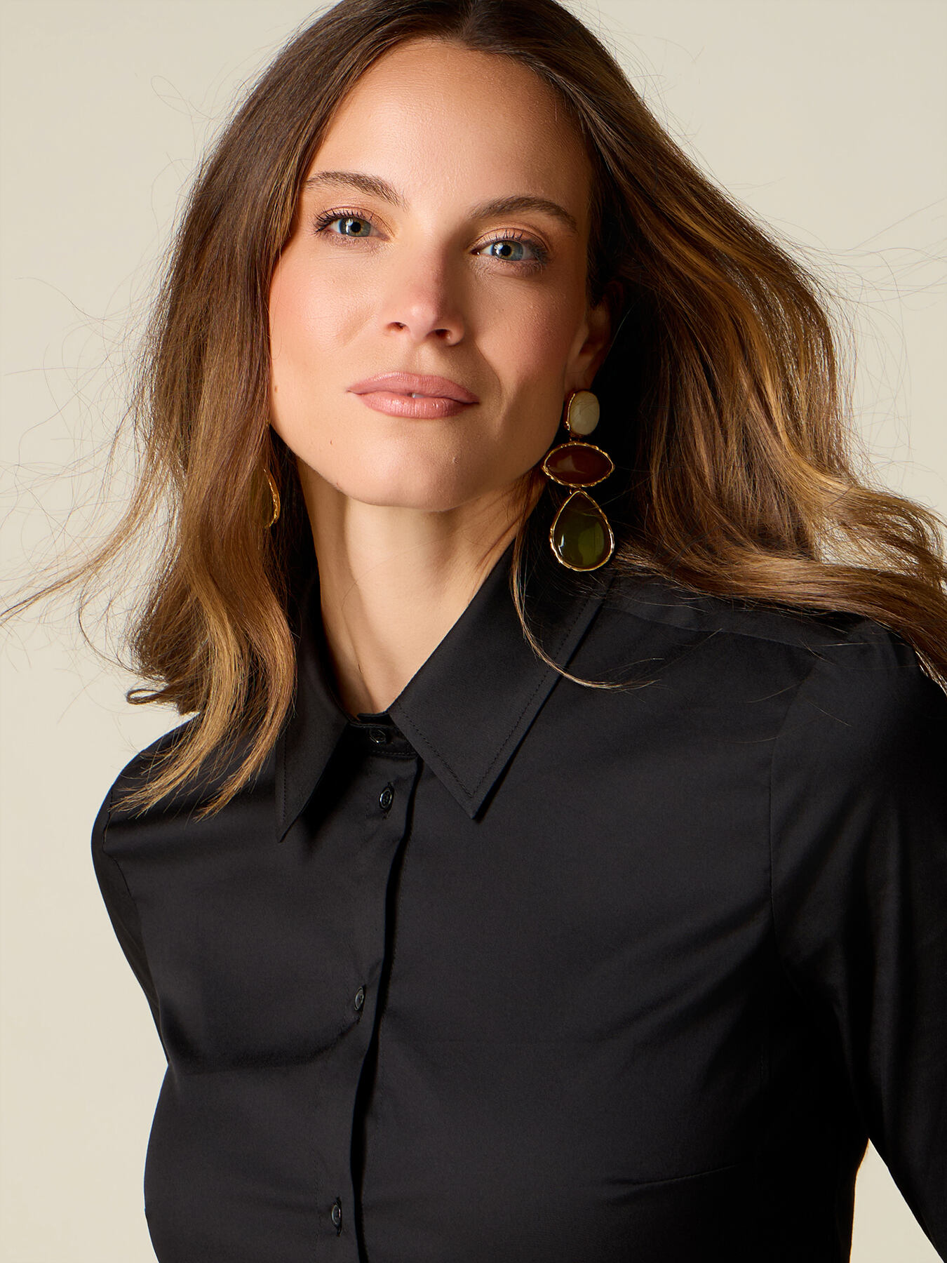 Camicia basic in popeline image number 2