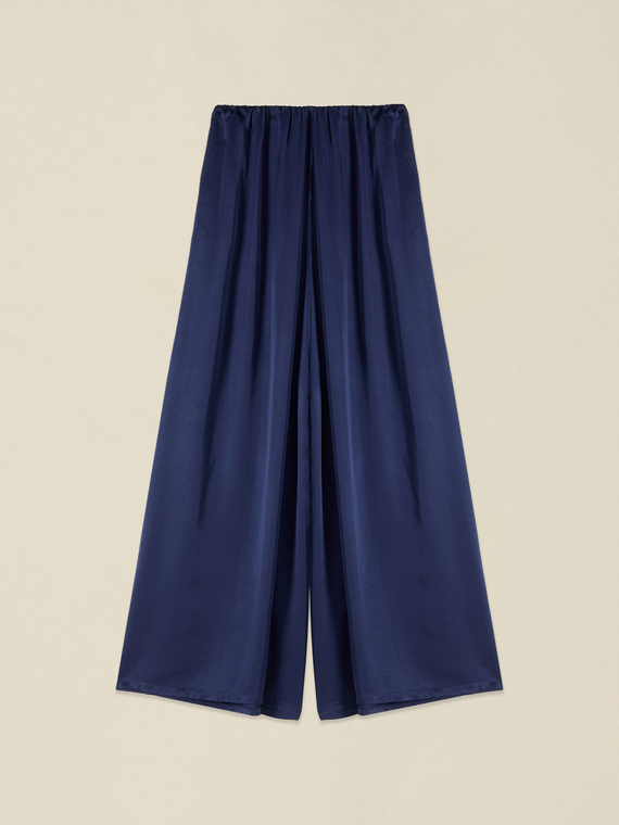 Palazzo-Hose aus Viskose-Satin