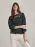 Sweater with lettering embroidery image number 2