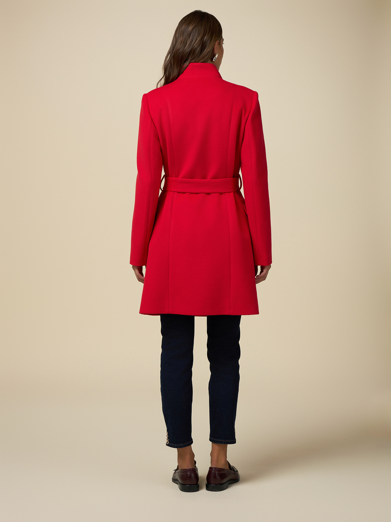 Double-breasted coat with belt image number 1