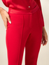 Flare pants in cr&ecirc;pe fabric image number 2