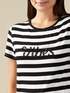 Camiseta de rayas con bordado de lentejuelas image number 2