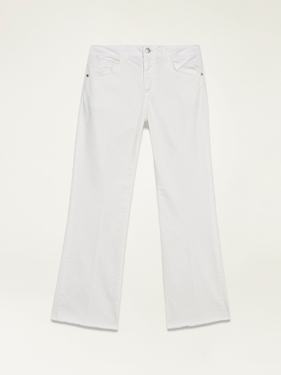 Little flare trousers in cotton denim