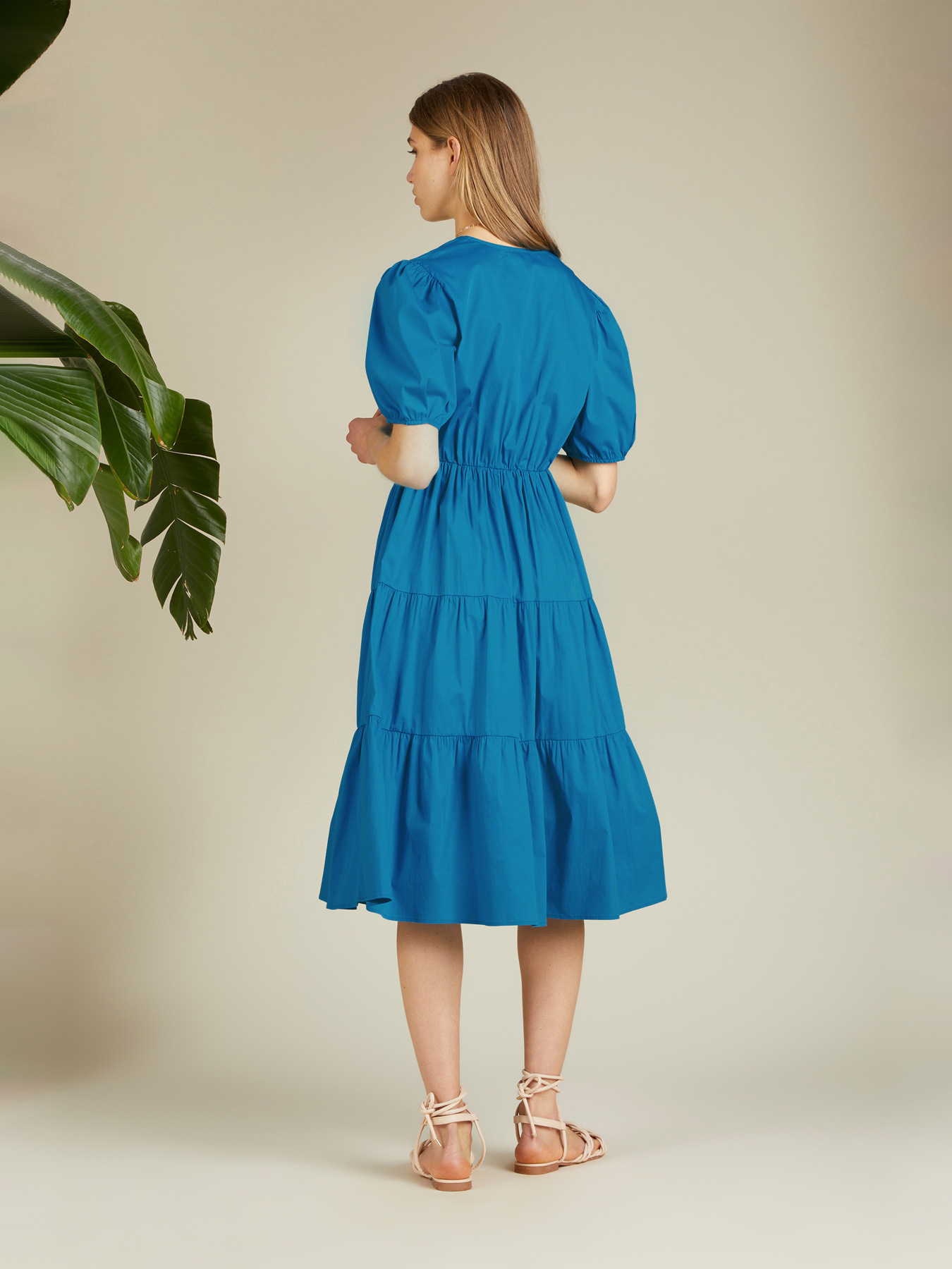 Midi poplin dress image number 1