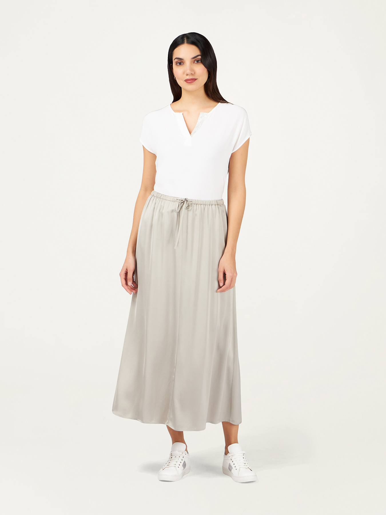 Gonna lunga in raso image number 0