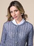 Openwork knit cardigan image number 2