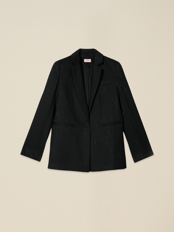 Blazer with sequin embroidery