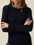 Crewneck sweater in cashmere blend with appliqu&eacute;s image number 2