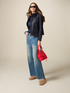 Jean large avec strass image number 0