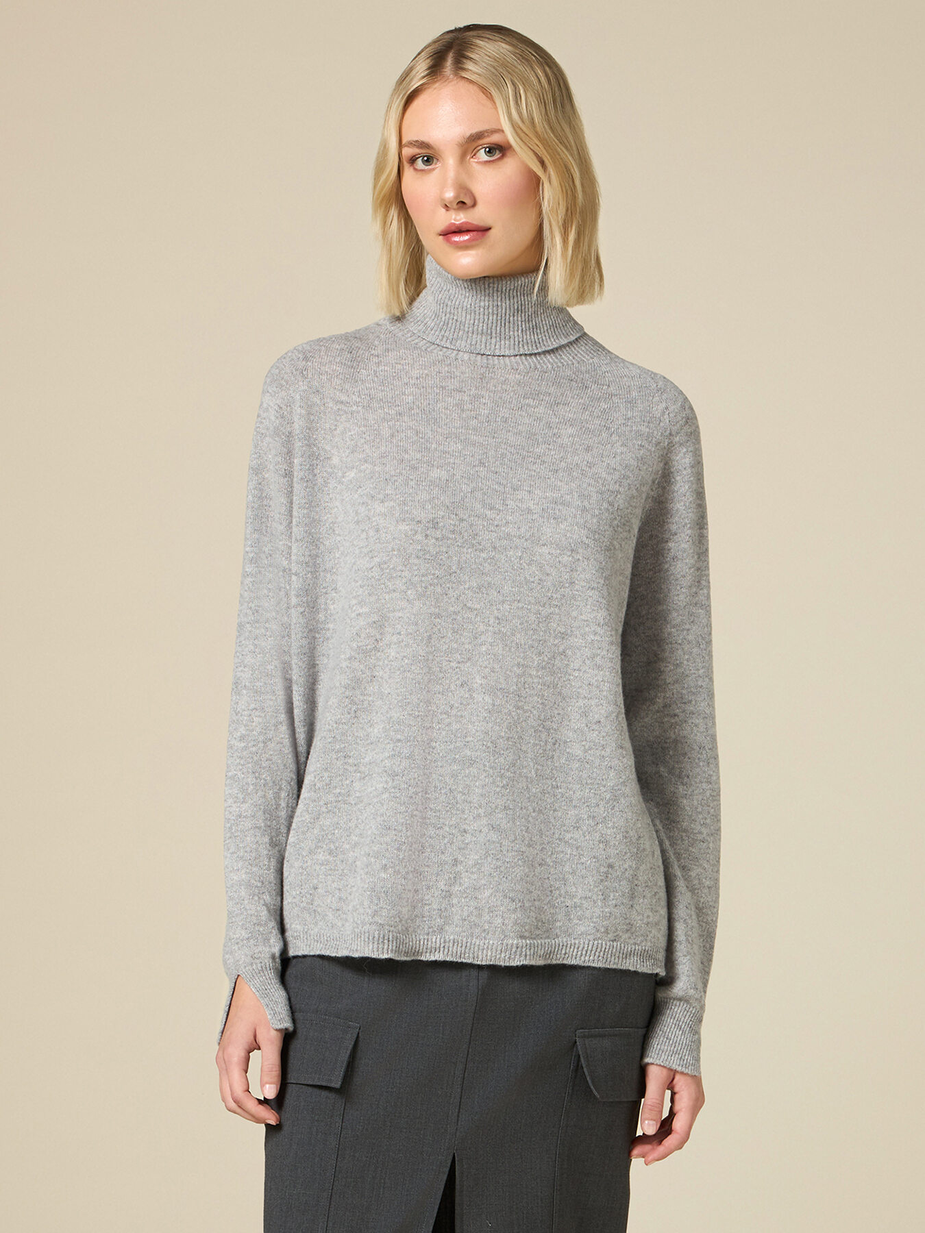 Pure cashmere turtleneck sweater image number 0
