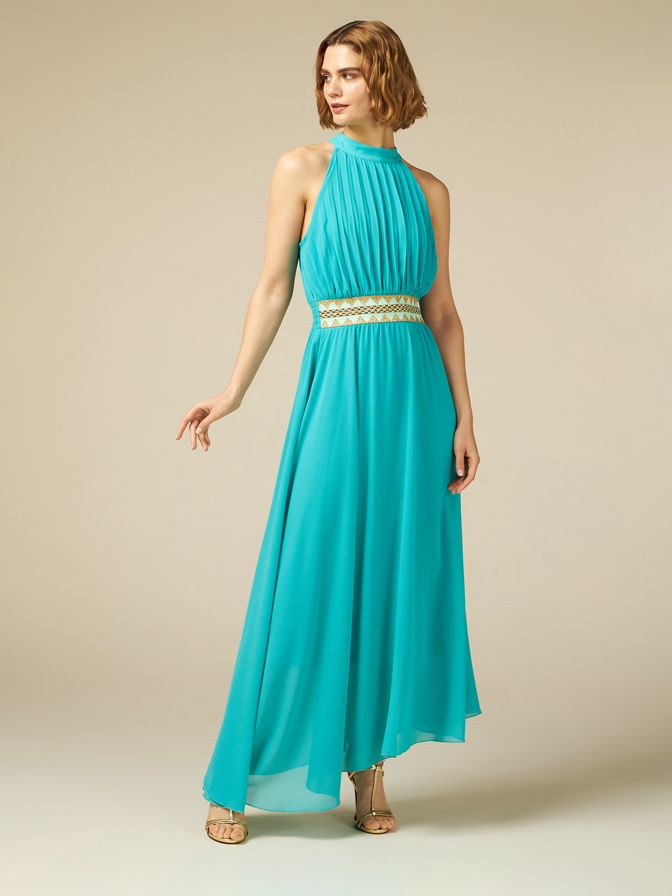 Long dress with detail at the waist image number 3