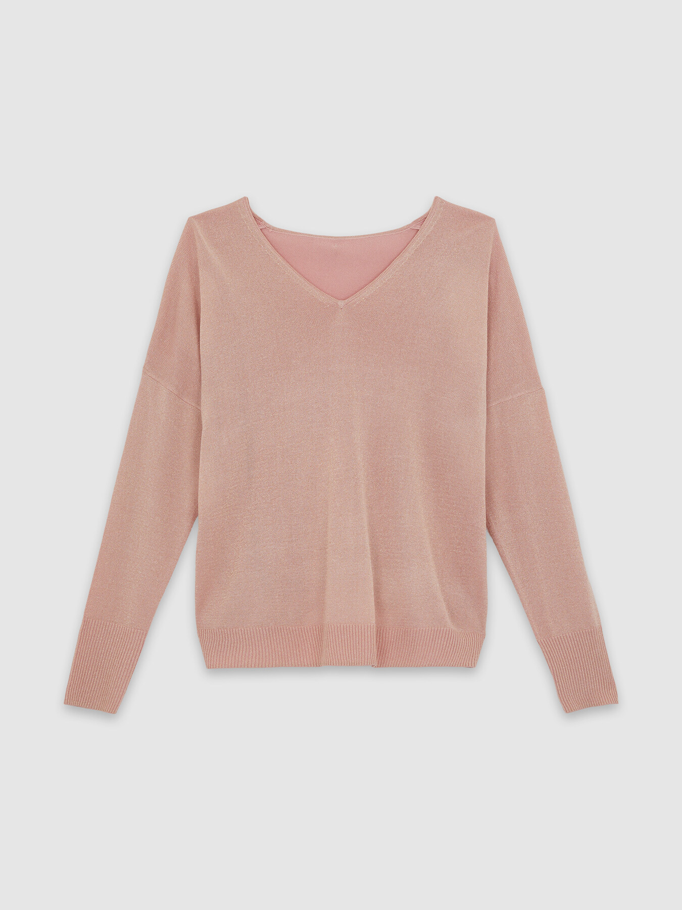 Lurex sweater with v-neck image number 3