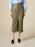 Crinkled fabric midi pencil skirt image number 3