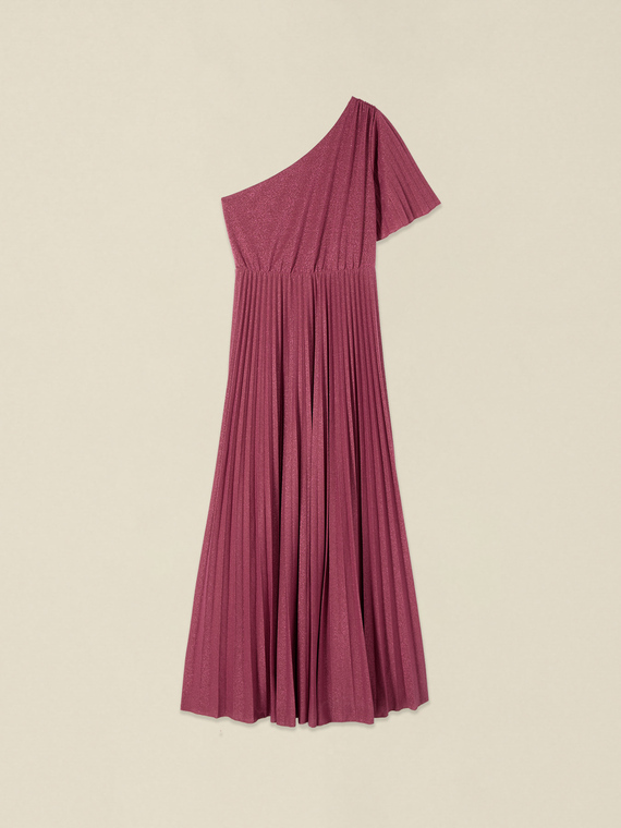 Vestito lurex monospalla
