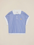 T-shirt a polo con spilla image number 4