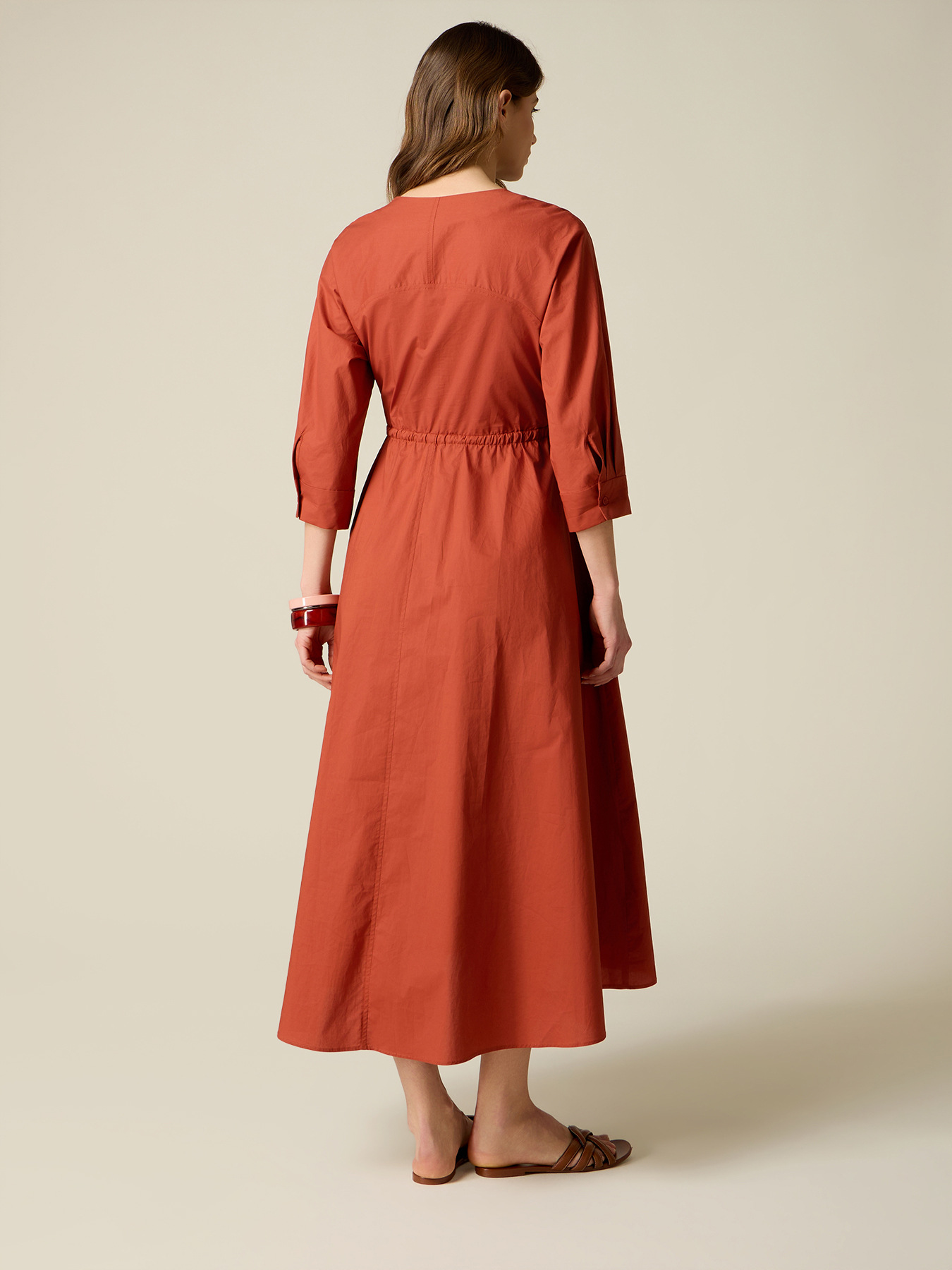 Poplin wrap dress image number 1