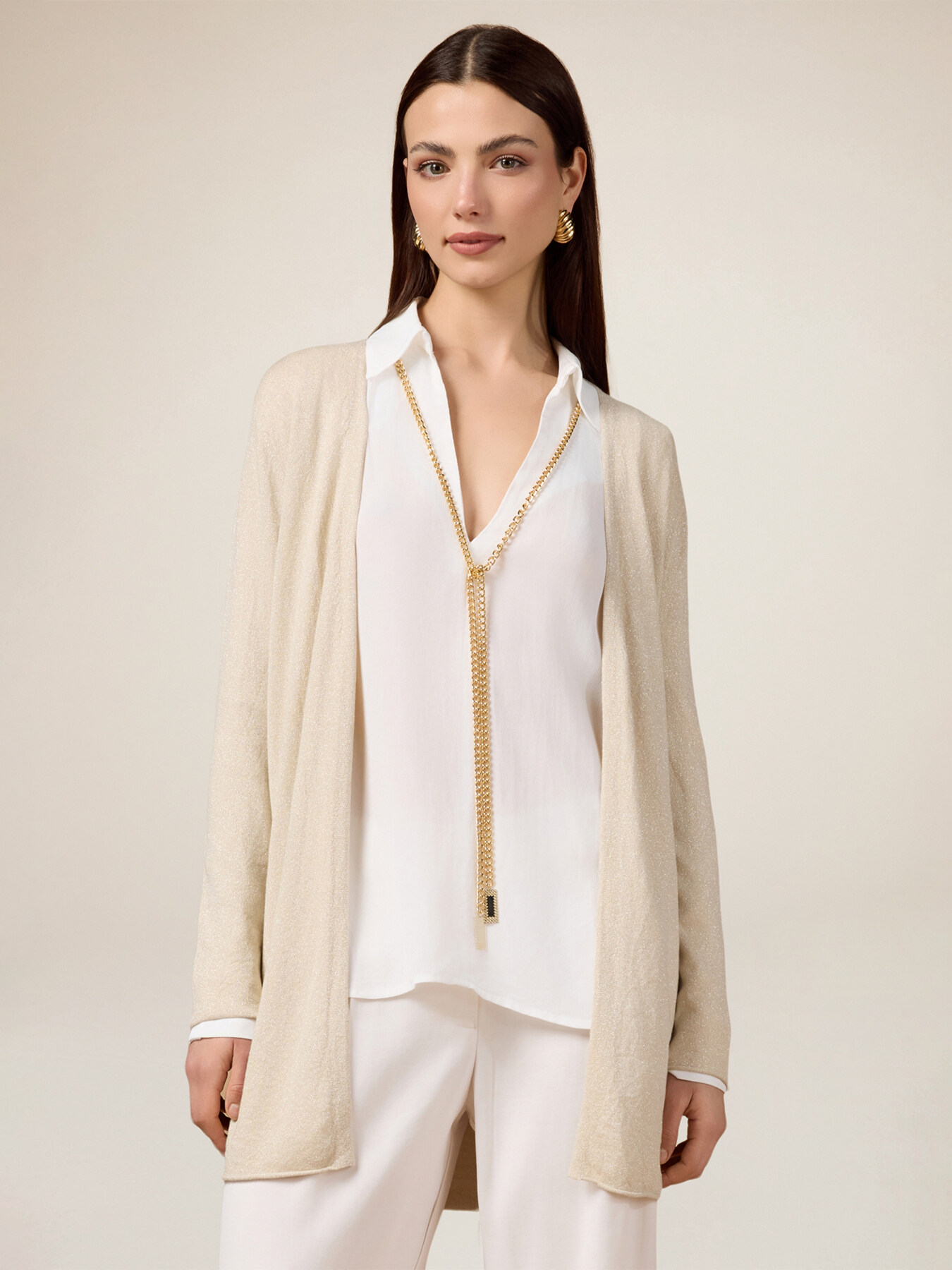 Cardigan lurex misto viscosa image number 0