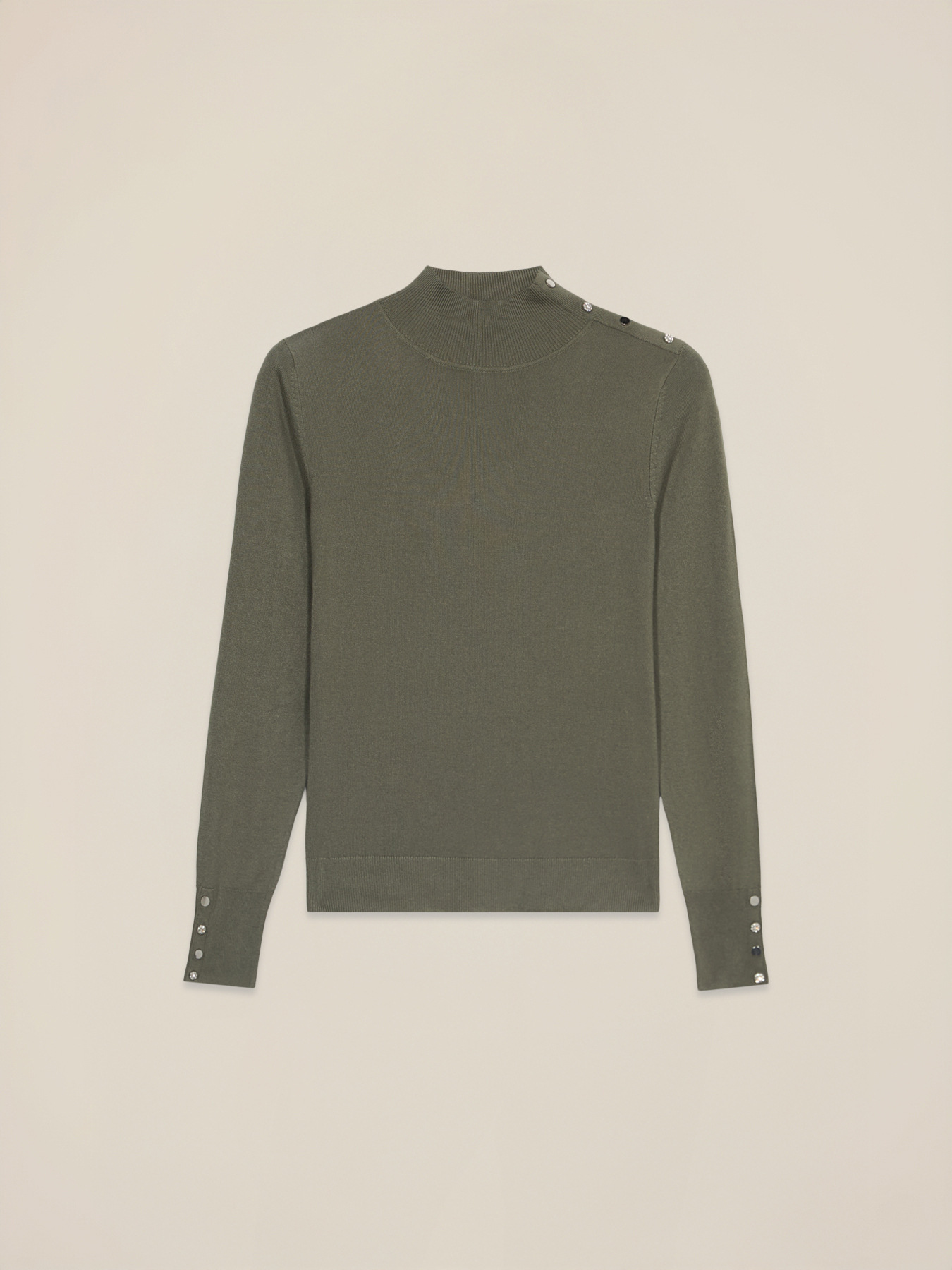 Fitted turtleneck in viscose blend image number 3