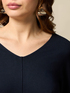 Sweater with V-neck front and back image number 2