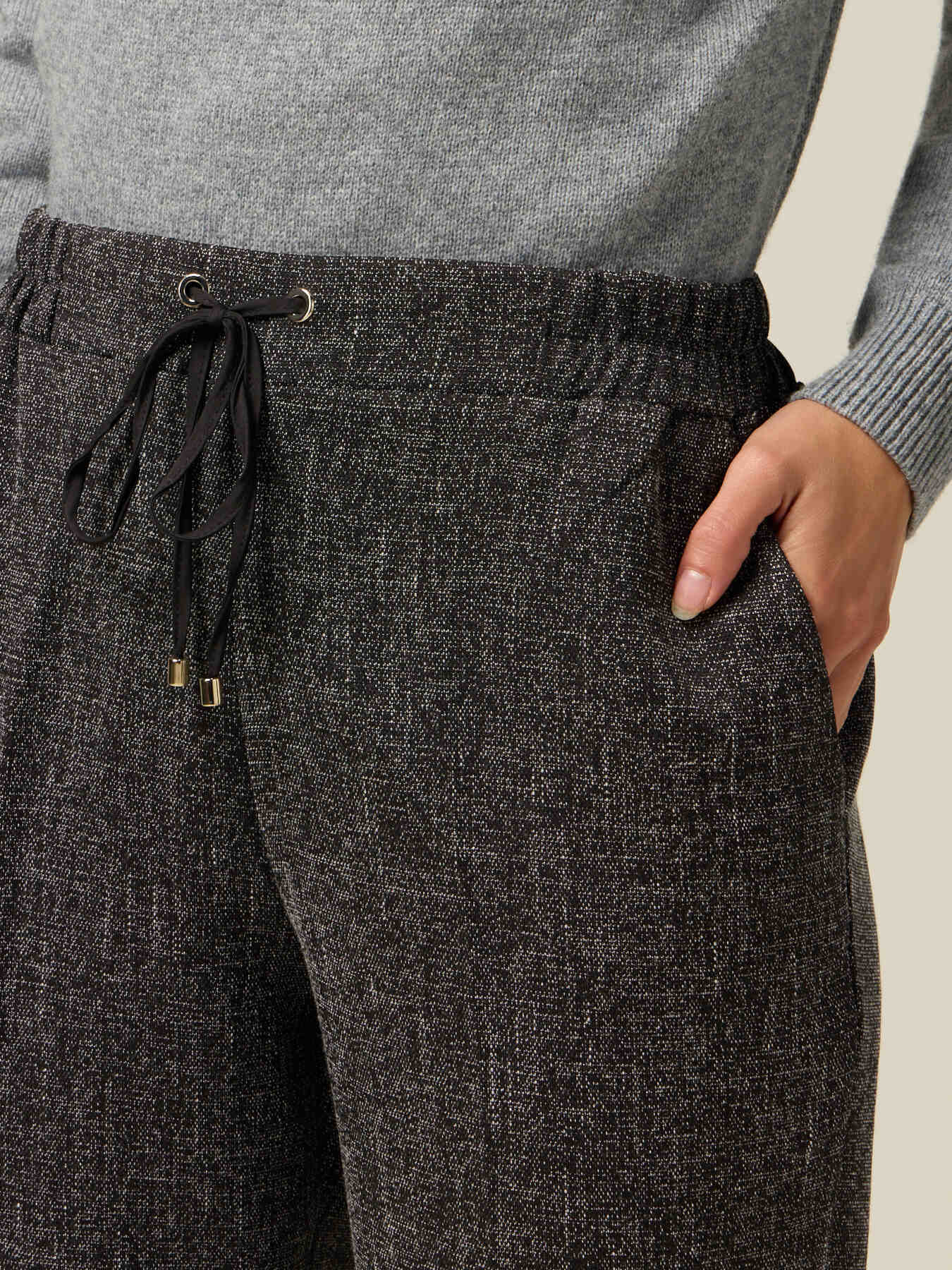 Joggers in tessuto m&eacute;lange image number 2