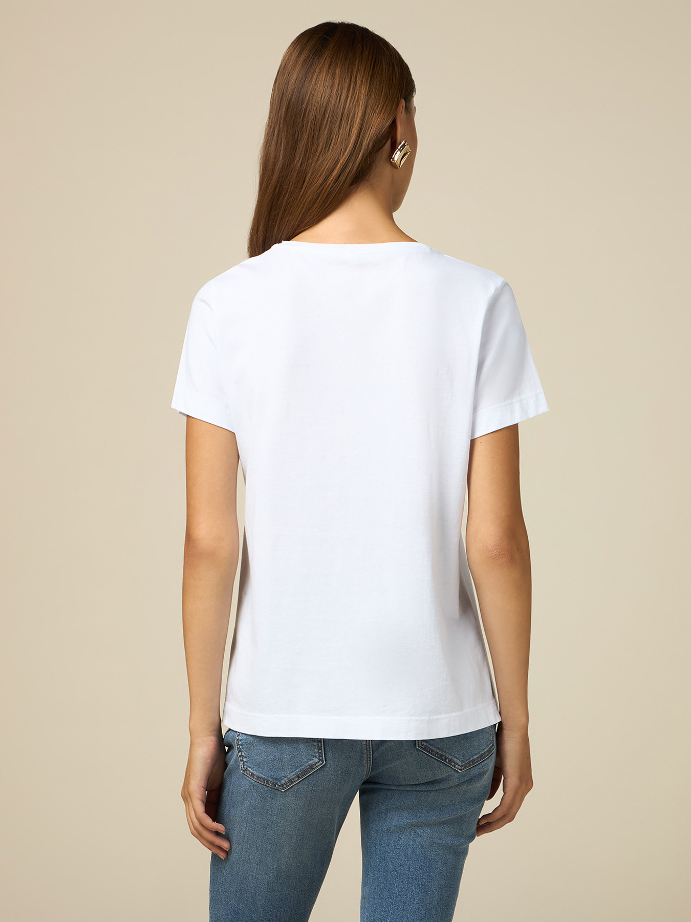 T-Shirt mit Aufdruck und Applikationen image number 1
