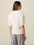 Polo blouse in cr&ecirc;pe fabric image number 1
