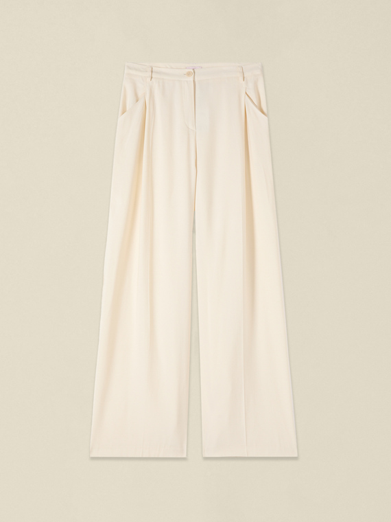 Pantaloni palazzo misto viscosa