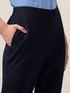 Pantaloni joggers din țesătură scuba cr&ecirc;pe image number 2