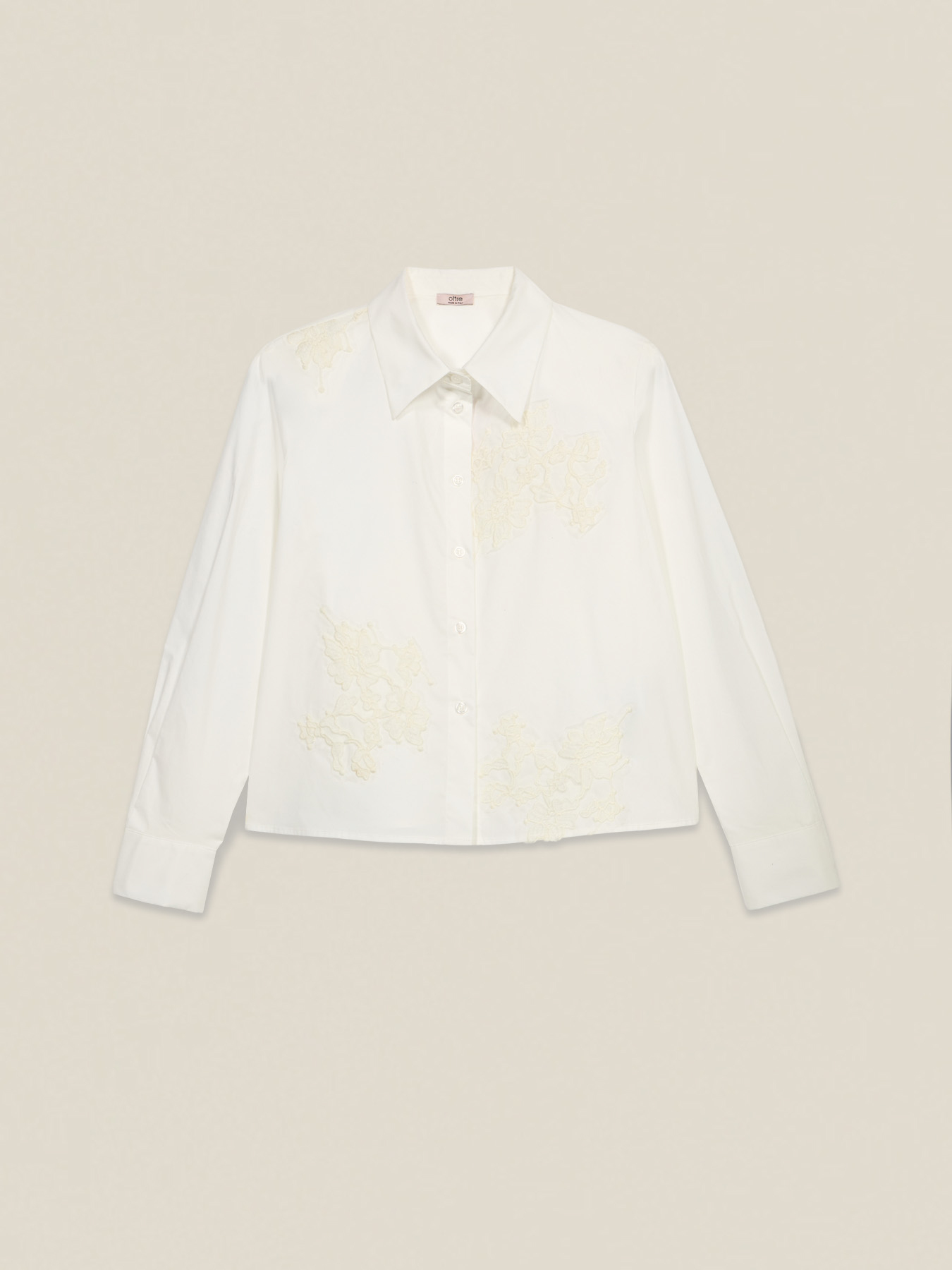 Cămașă largă cu broderie image number 3