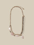 Halskette mit kettenförmigen Gliedern und Steinen image number 1