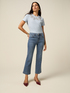 Stone-washed flare jeans image number 0