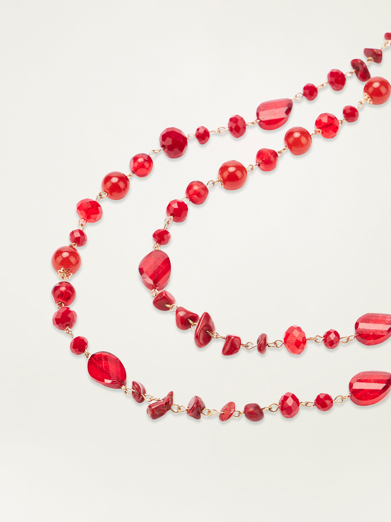 Lange Halskette mit Steinen image number 2