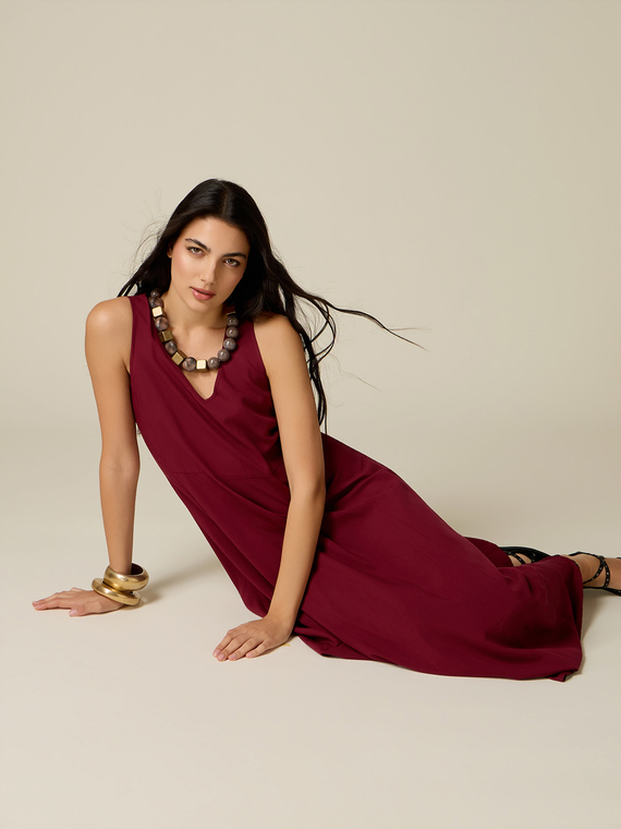 Langes Kleid aus Viskose