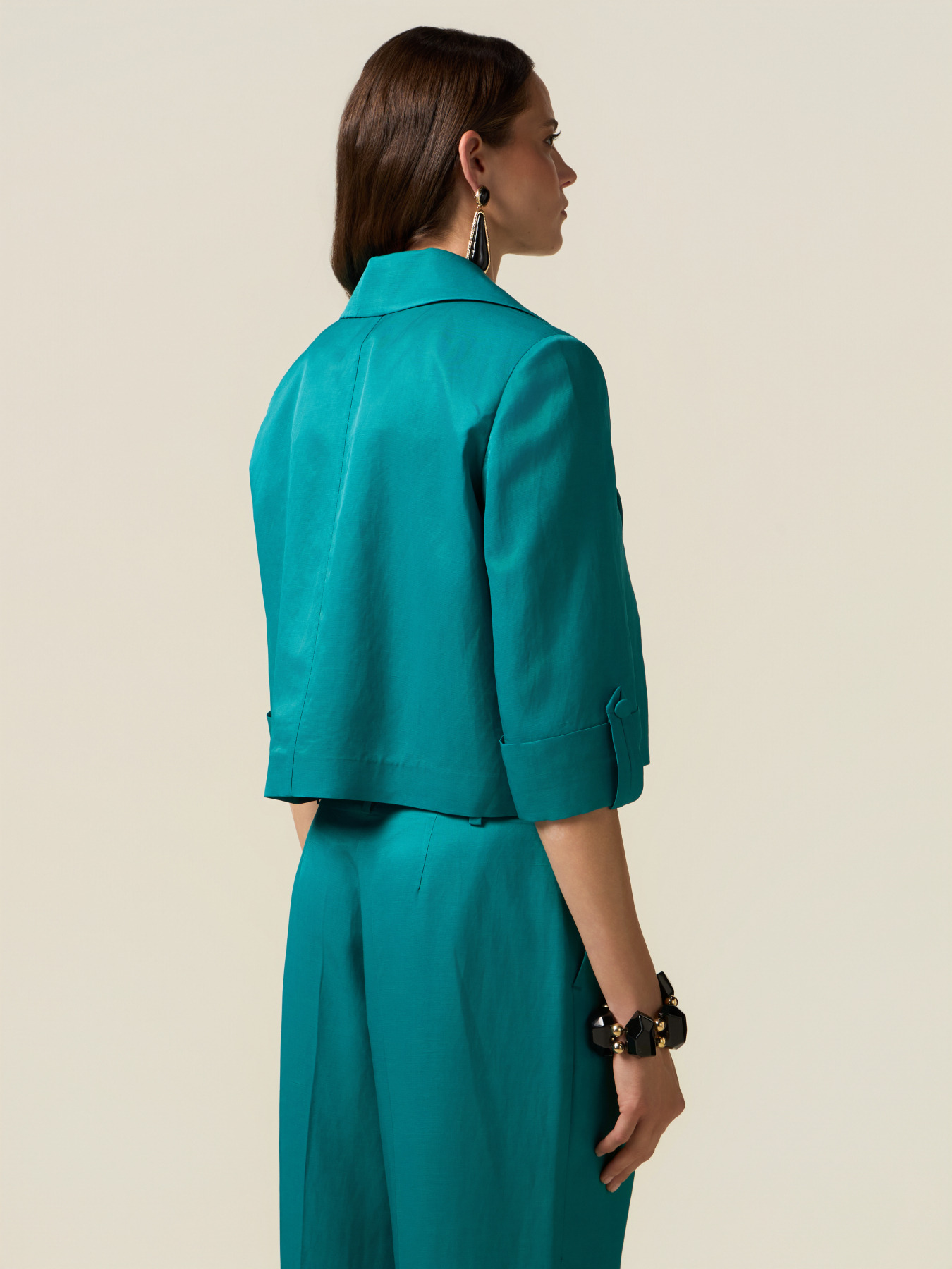 Strukturierte Jacke aus Leinenmischung image number 1