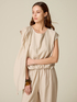 Viscose blend blouse with draping image number 0