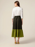 Vestido largo color block image number 1
