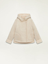 Hooded faux sheepskin jacket image number 4