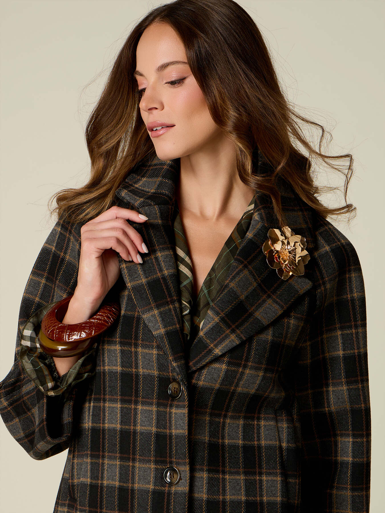 Boxy check jacket image number 2